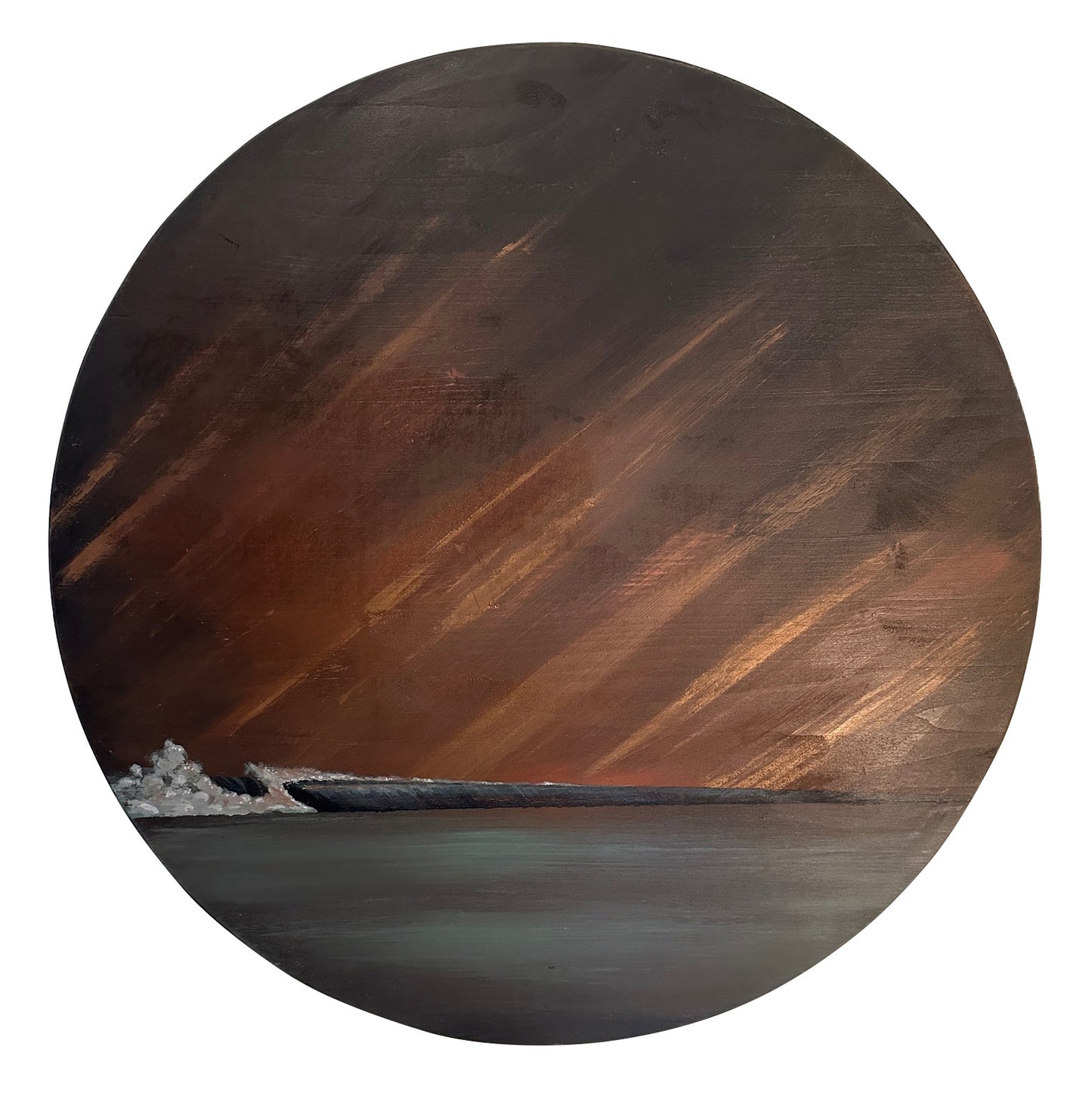 Porthole- Bronze Light - Surf art