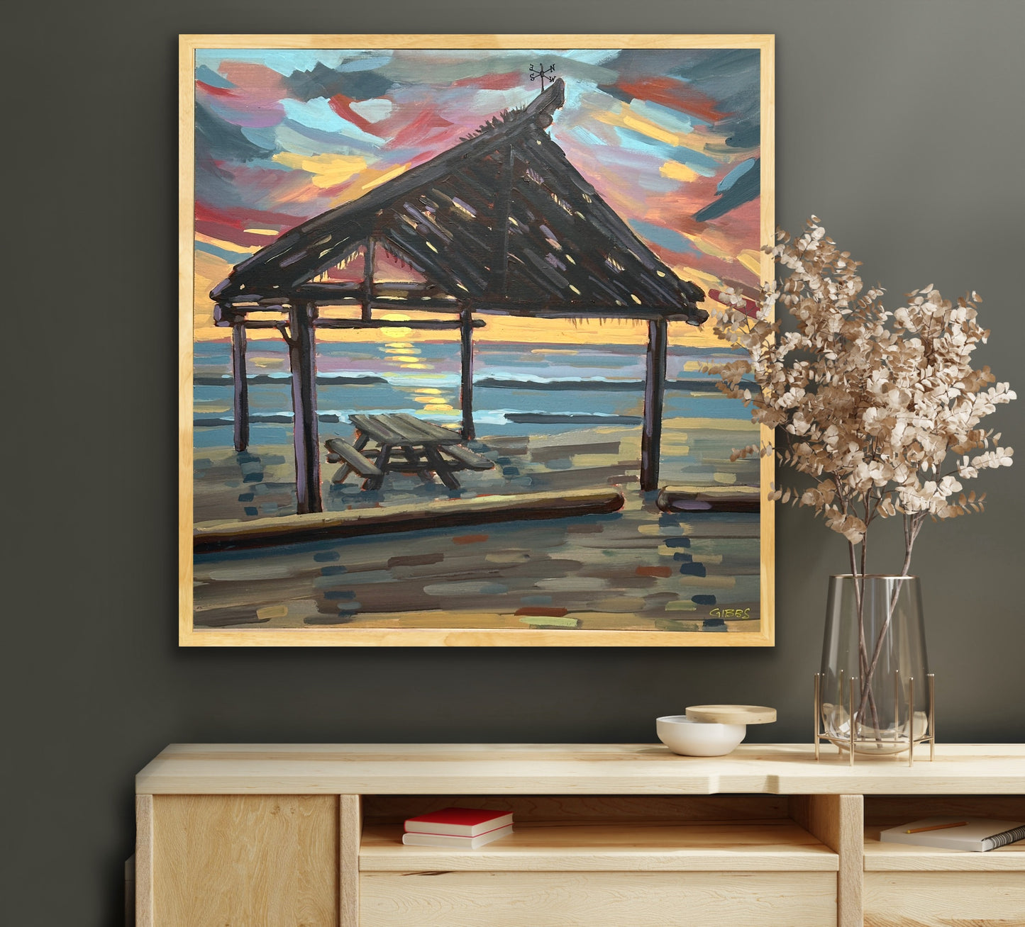 San O Shack - Surf Art ( 24 x 24 Original )
