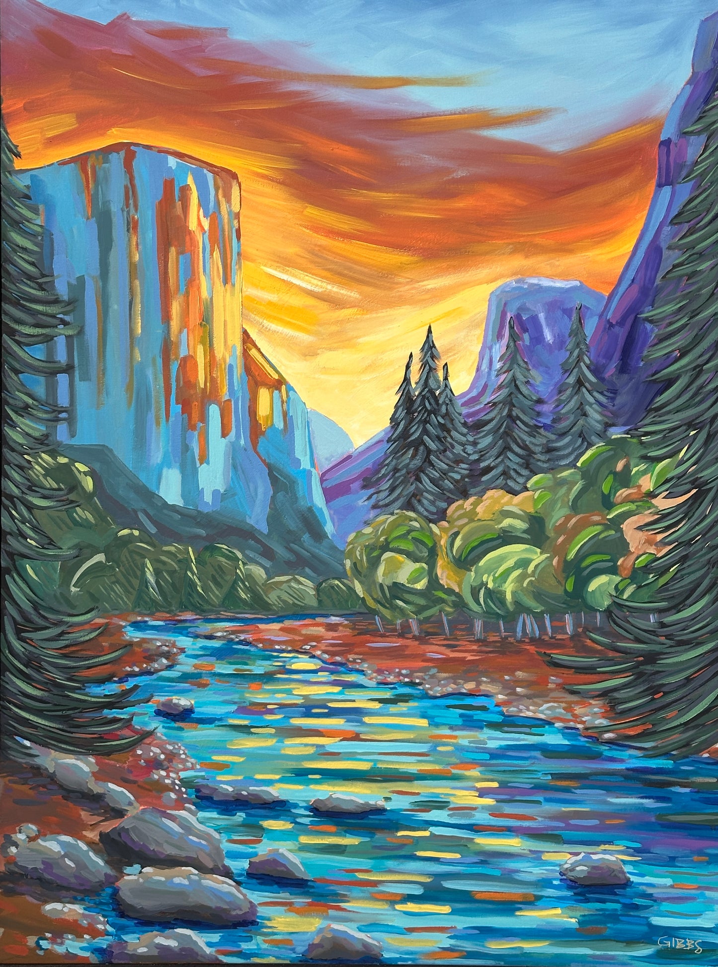 Yosemite River Sunset