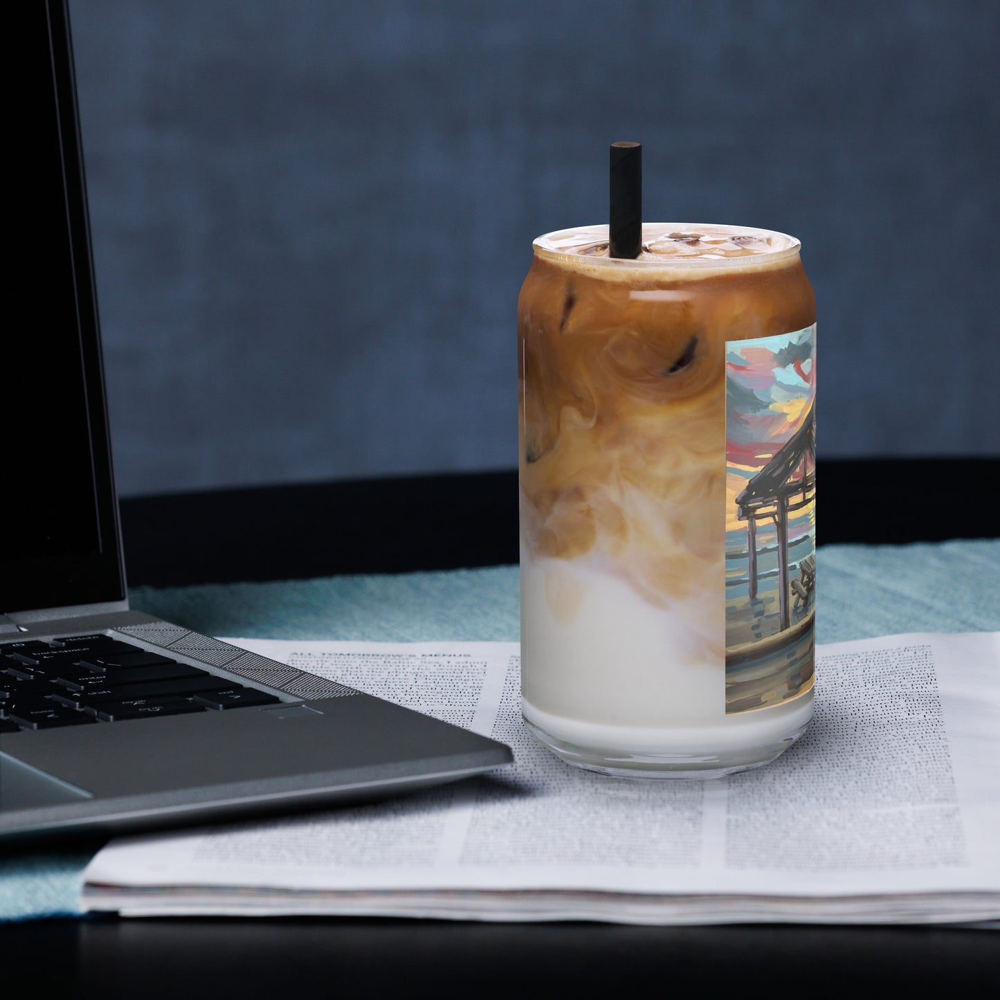 San O Shack Can-shaped glass