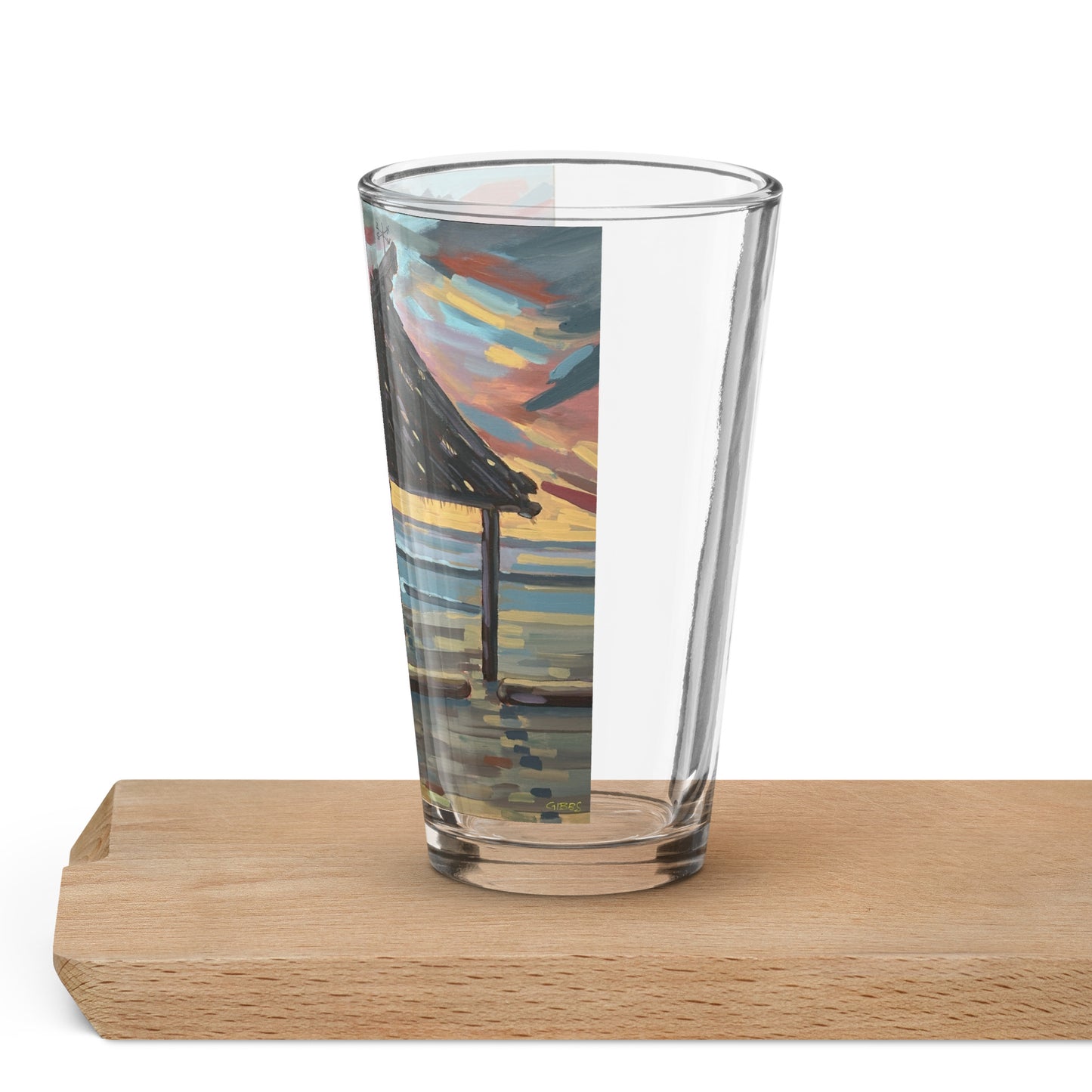 San O shack Shaker pint glass