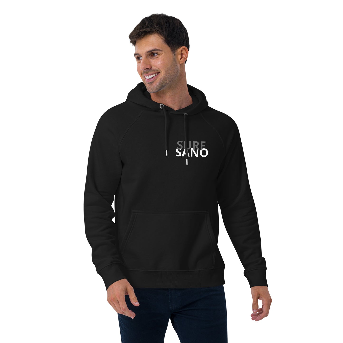 Surf Sano Unisex eco raglan hoodie