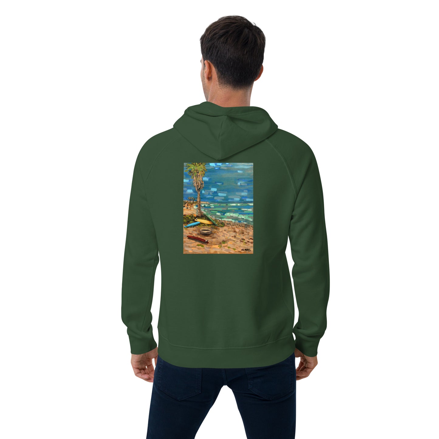 Surf Sano Unisex eco raglan hoodie