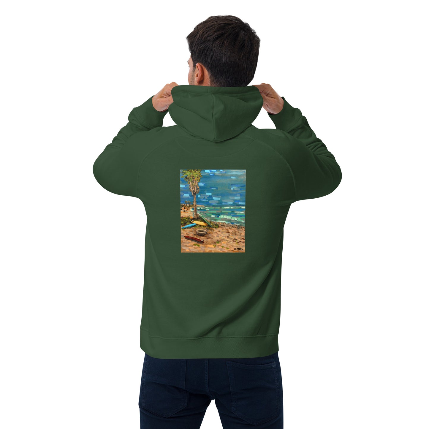 Surf Sano Unisex eco raglan hoodie