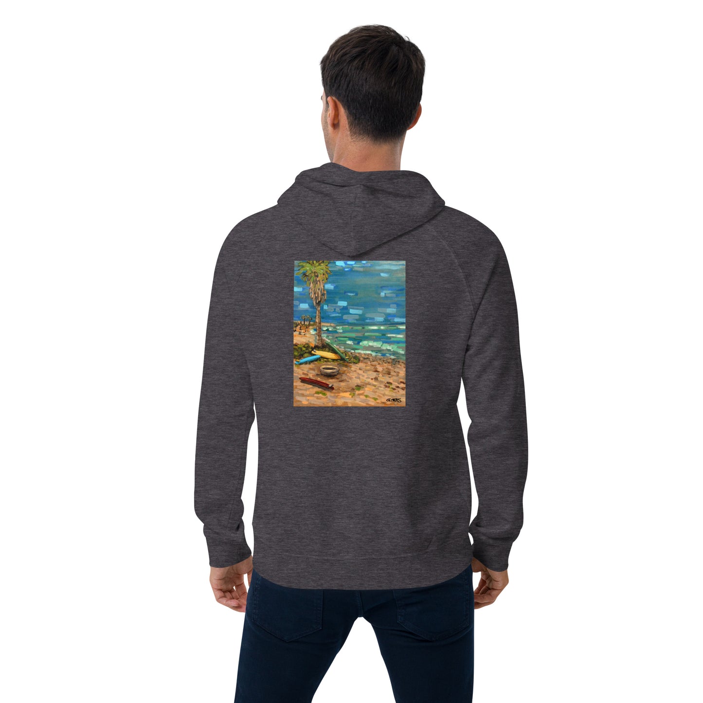 Surf Sano Unisex eco raglan hoodie