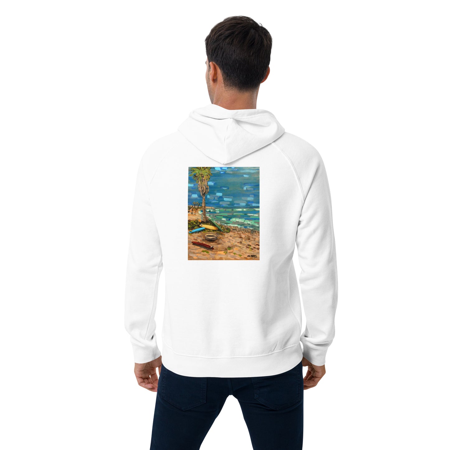 Surf Sano Unisex eco raglan hoodie