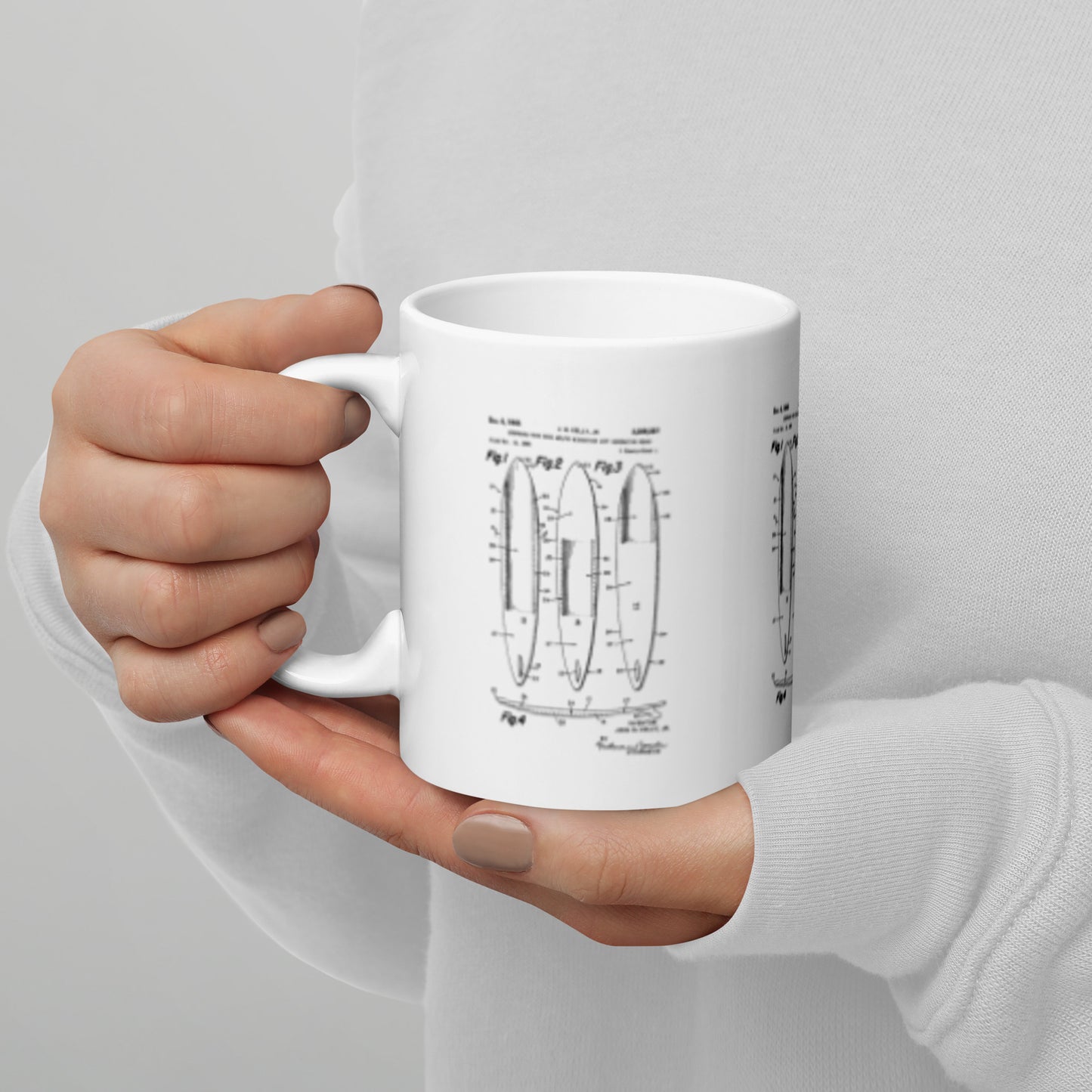 White glossy mug