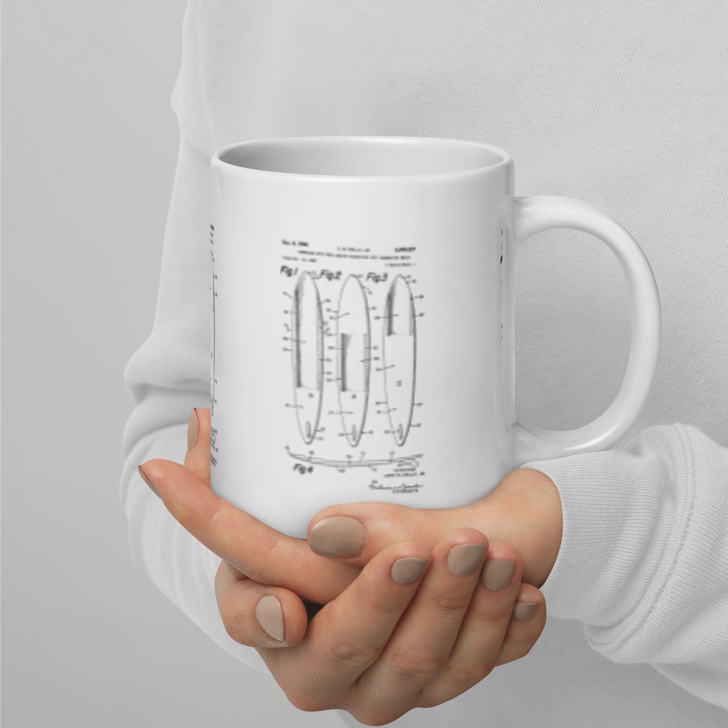 White glossy mug