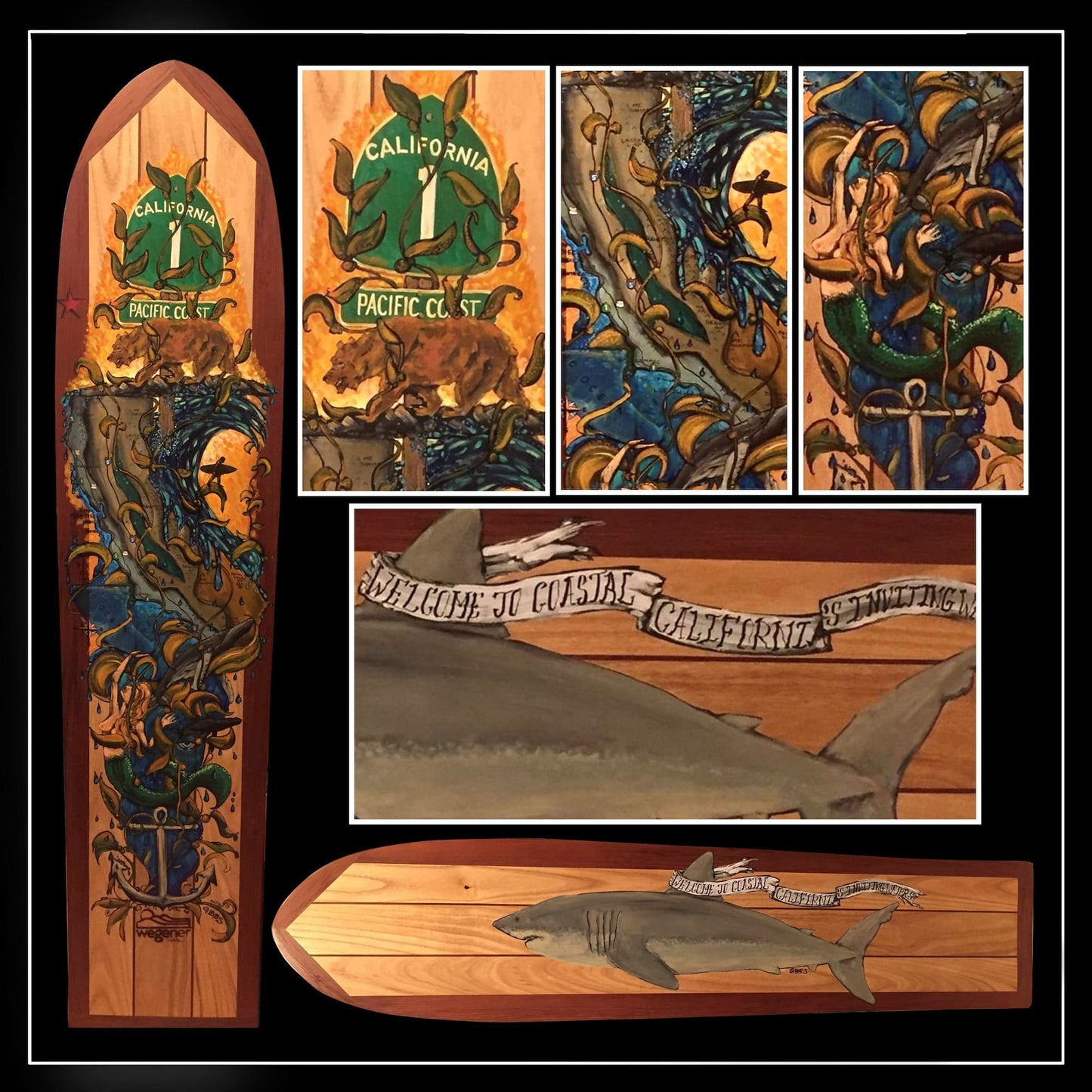 A Mermaid's Tale Painted Surfboard