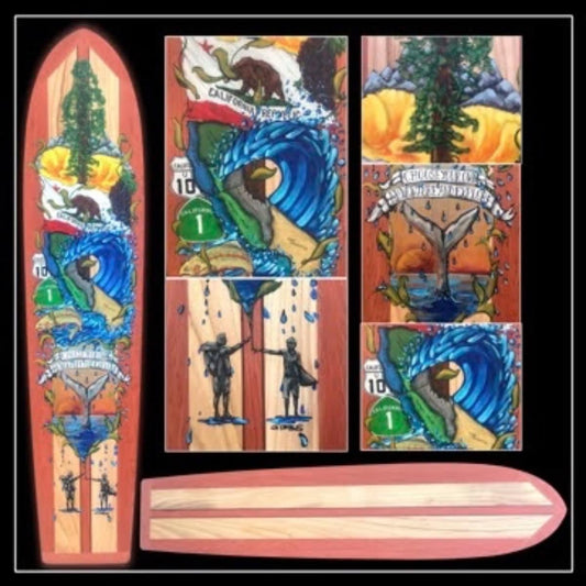 Choose Your Own Adventure CA Painted Surfboard