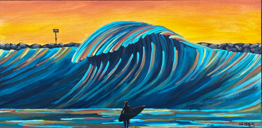 The Ascent at the Wedge - Surf Art