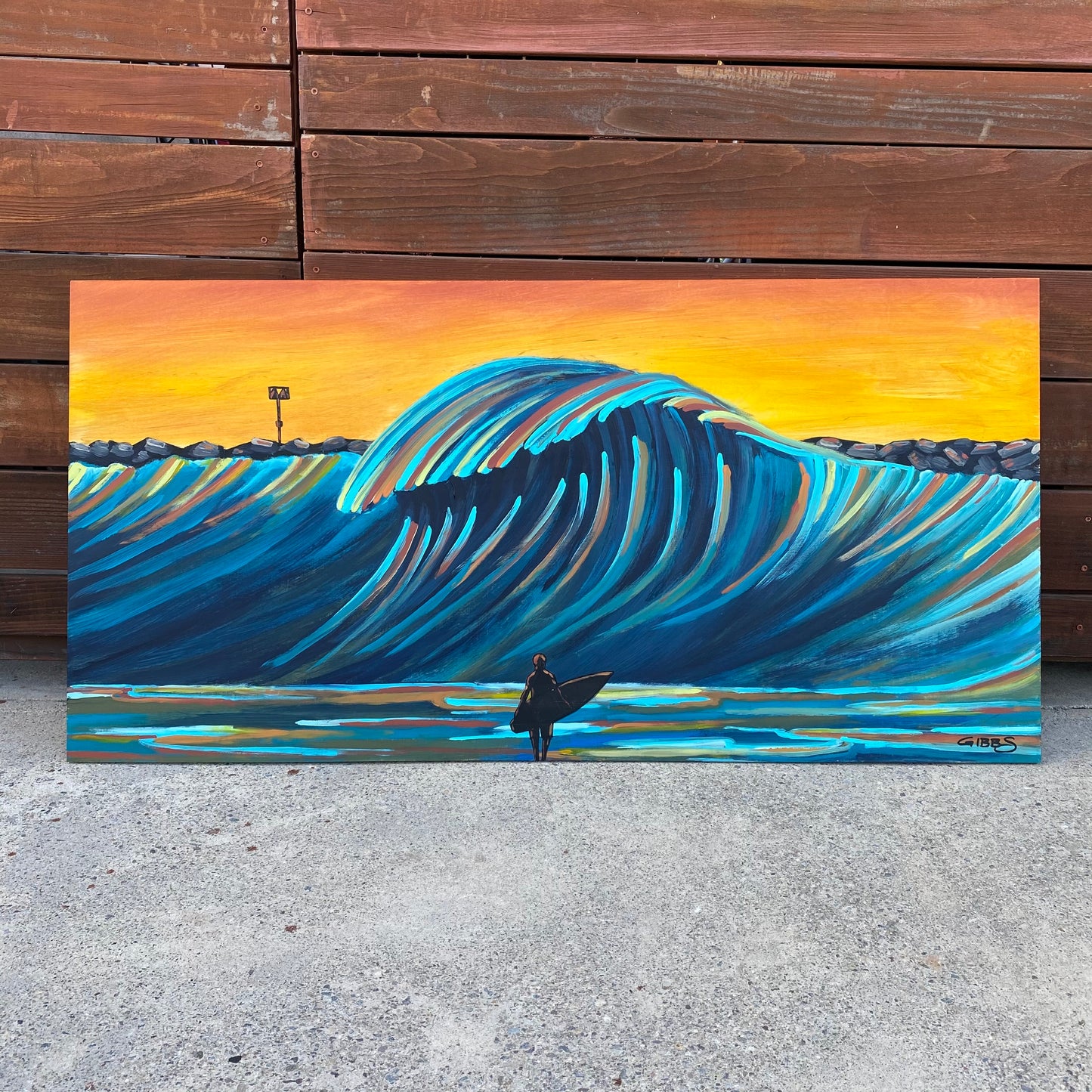 The Ascent at the Wedge - Surf Art