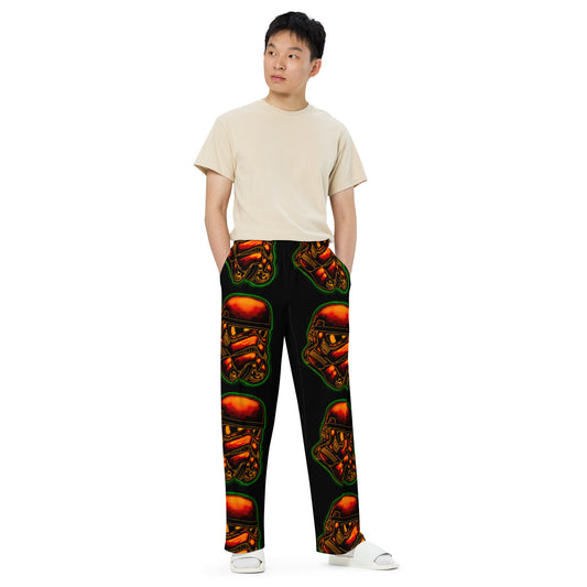 Neon Trooper Rasta All-over print unisex wide-leg pants