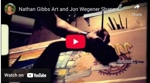 Load video: A short video I made for promotional purposes on the board Jon Wegener shaped and I painted for the Board Art Benefit