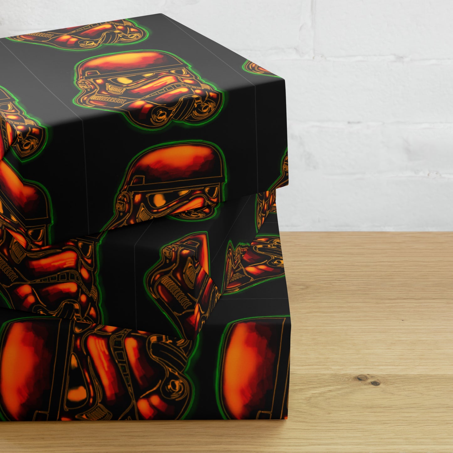 Neon Trooper Wrapping paper sheets